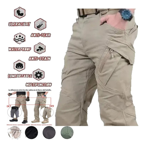 Pantalones Tácticos Para Hombre Con Múltiples Bolsillos De T