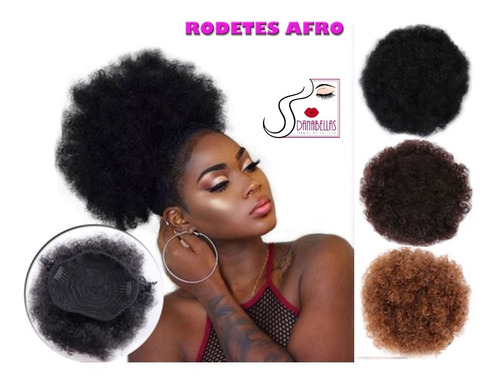 Extensión Colita Rodete Moño Dona Simil Pelo Afro Rizado 