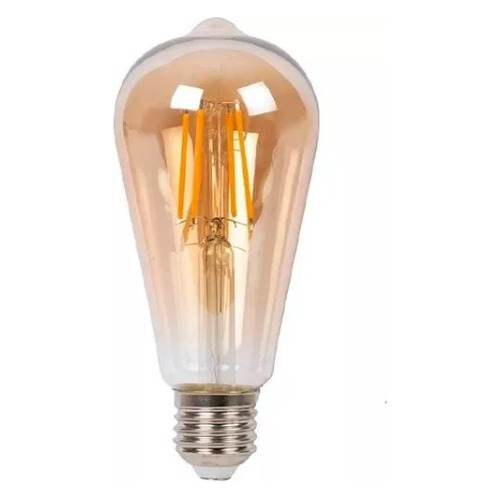 Lampara Filamento Led E27 6w Tubular Vintage Ambar Candela