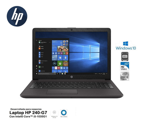 Laptop Hp 240-g7  Core I5-1035-g1 12gb 256gb+1tb 14hd W10pro