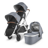 Coche Doble Uppababy Vista V2 Mellizos Hermanos Con 1 Moises