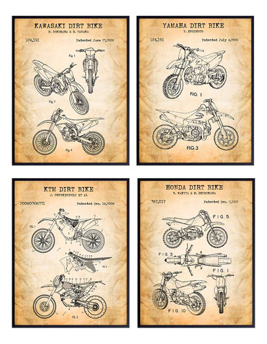 Impresiones De Patentes De Motocicletas Y Motos De Cros...