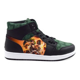 Tenis Verde Levi Ackerman Attack On Titan Anime Bota Hi Top