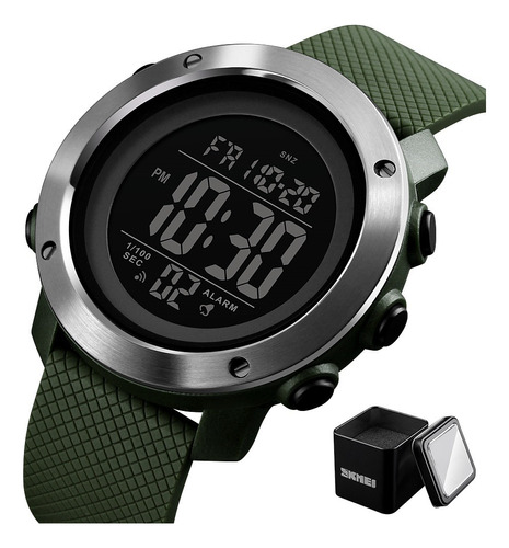 Reloj Digital Alarma Impermeable Luminoso Deportivo Hombre