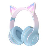 Auriculares Inalambricos Con Orejas De Gato Colores Macarón