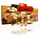 Quadro Mosaico Cantinho Da Pizza Cozinha Grande Com 5 Peças