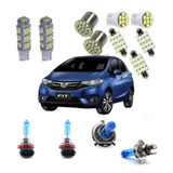 Kit Lampadas Led Honda Fit City + Super Brancas 