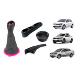 Kit Prolongador + Coifa + Bola + Freio Mão Gol G5 G6 Rosa