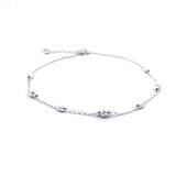 Pulsera Tobillera De Plata .925 Bolitas Mujer Agálea 