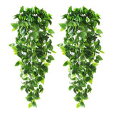 Lazhu 2 Piezas De Plantas Colgantes Artificiales For Pared