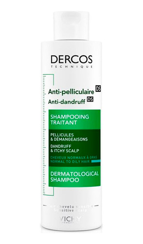 Shampoo Vichy Dercos Anticaspa Cabellos Sensibles X 200 Ml