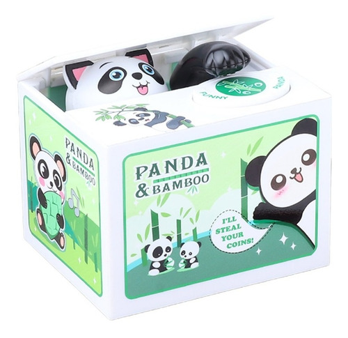 Panda Roba Monedas Alcancía  Animada Electrónica