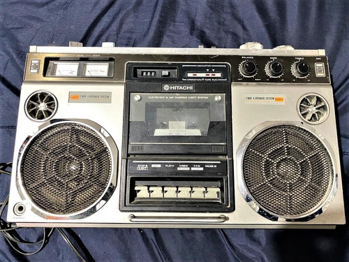 Radio Grabador Hitachi Trk 8155w Antiguo Vintage Funcionando