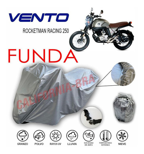 Funda Cubierta Lona Moto Cubre Vento Rocketman Racing 250 Ch