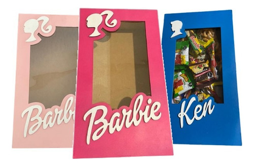 Caja Regalo Barbie Personalizada Dulcero 25pzas 35cm Alto 