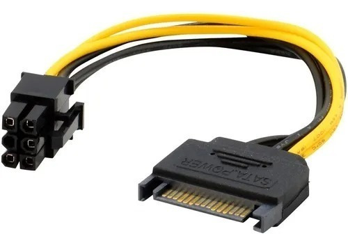 Cable Adaptador Sata A 6 Pines Pcie Riser Mineria Btc+