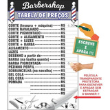 Banner Para Barbearia Homem Cabelo - Preços Escreve E Apaga