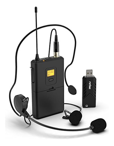 Fifine Wireless Microphone Para Pc Y Mac Lavalier Clipon Mic