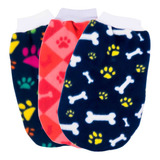 Kit C/3 Roupinhas Soft Inverno Para Cachorro Nº02 Atacado