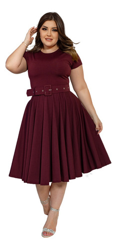 Vestido Godê Feminino Evangélico P Ao Plus Size