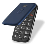 Celular Flip Para Idoso Com Bluetooth Multilaser Vita Azul