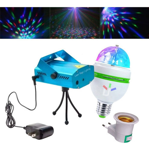 Kit Iluminação Festa Jogo De Luzes Dj Balada Laser Luz Negra