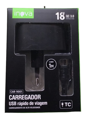 Kit 10 Carregadores Tc 18w Inova Atacado Revenda