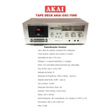 Catálogo / Folder: Tape Deck Akai Gxc-709d # Novo Okm.