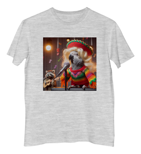 Remera Niño Loro Mariachi Sombrero Mexicano Recital M2