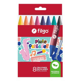 Crayones De Cera Filgo Pinto X 8 Colores Perlados