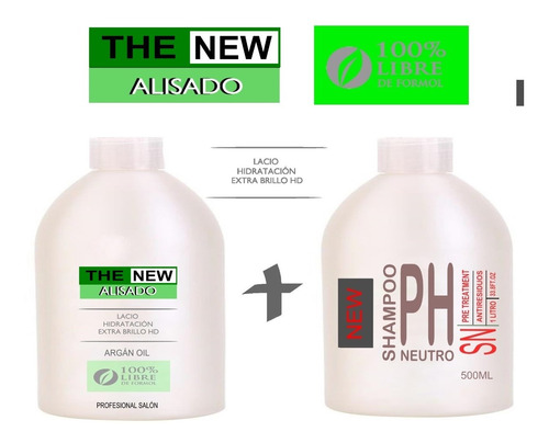 Alisado Sin Formol Pregresivo Bio 500 Ml + Shampoo Neutro