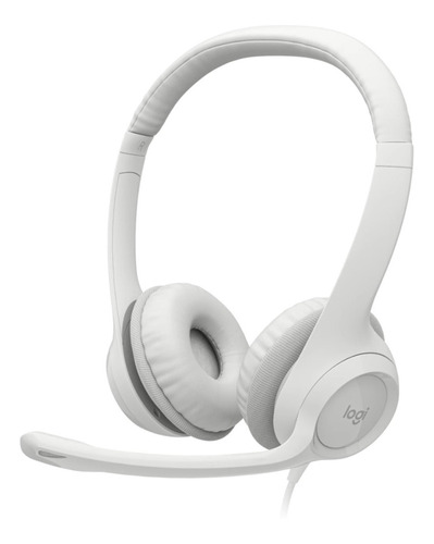 Audifono Con Microfono Logitech H390 Usb Blanco