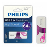 Pendrive Philips Citi 64gb Usb 2.0 Color Blanco