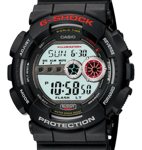 Relógio Casio G-shock Gd-100-1adr - Original Nota Fiscal Cor Da Correia Preto Cor Do Bisel Preto