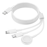 Cable De Carga Múltiple 3 En 1 Para Apple Watch, Cargador In