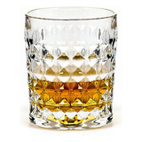 Vaso Whisky Cristal Bohemia Tallado Diamond Set X 2 230ml