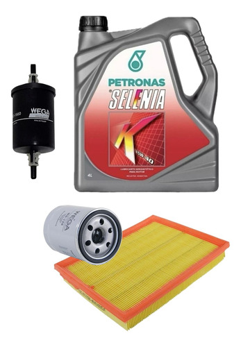 Aceite Selenia 15w40 + Kit De Filtros Fiat Doblo 1.4 2012 