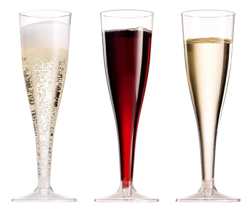 Copas De Plástico Para Vino Champagne 84 Piezas Económicas