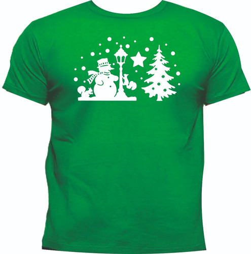 Camisetas Navideñas Muñeco Nieve Arbol Navidad Vinil 2