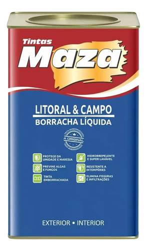 Tinta Emborrachada Litoral E Campo Maza 18 Litros Cores