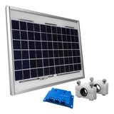 Panel Solar 10w + Regulador + Soporte Solartec Baterías 12v