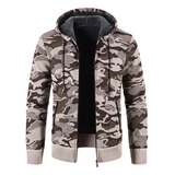 Casaco De Camuflagem Masculino, Suéter, Jaqueta, Capuz