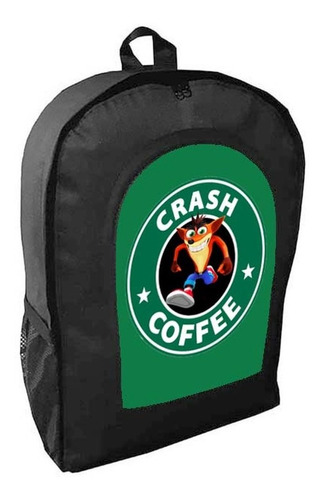 Mochila Negra Crash Bandicoot Adulto / Escolar A12