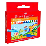 Crayones De Cera Delgados X12 Colores Faber Castell