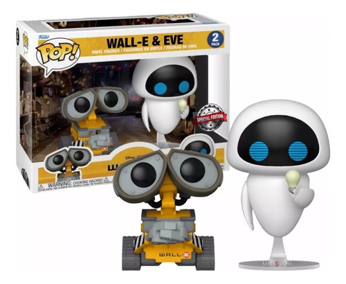 Funko Pop Wall E & Eve Pack Exclusive Disney Pixar