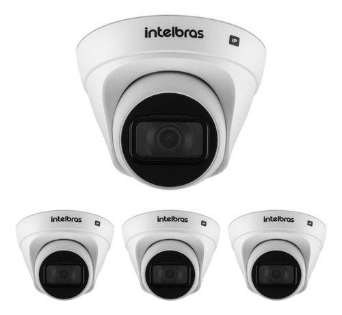 Kit 4 Câmera Ip 2 Megapixels 30m Poe Vip 1230 D G4 Intelbras