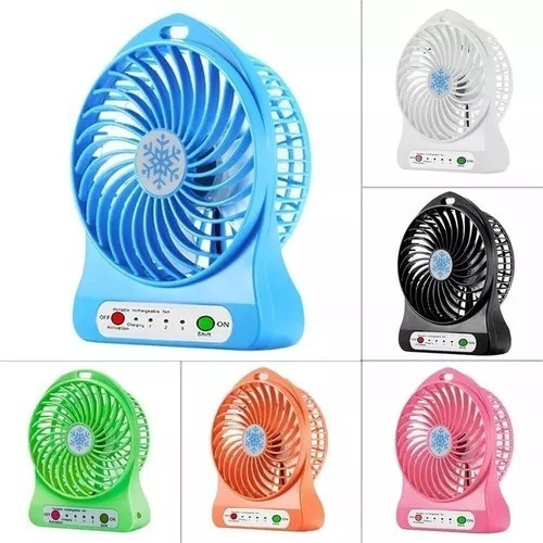 3 Mini Ventiladores Recargables Portatiles Para Escritorio