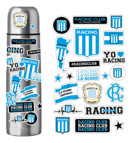 Stickers Calcos Racing Club Futbol Para Termo Compu X22