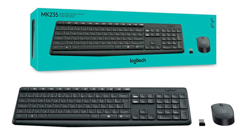 Kit Teclado E Mouse Logitech Mk235 Wireless Abnt2