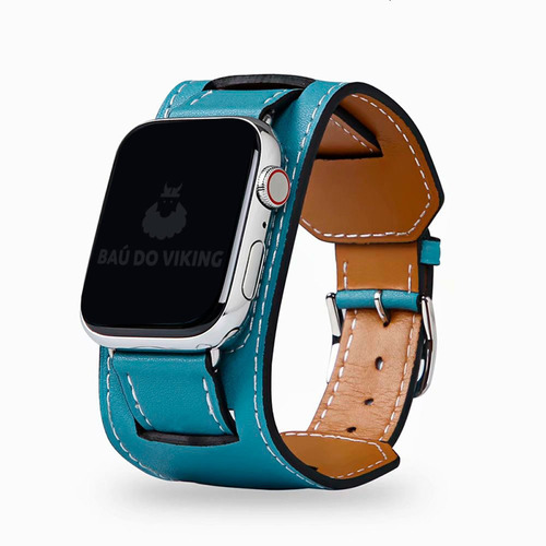 Pulseira Couro Cuff Compatível Com Apple Watch 41mm 45mm